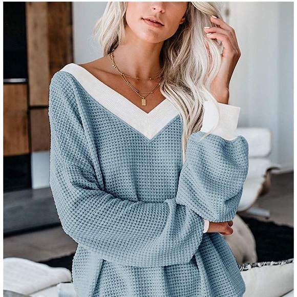 Sweaters - Off Shoulder Batwing Sleeve Oversized Knit Top